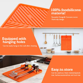 YESCOO reusable mat helps reduce disposable foil for greener cooking.