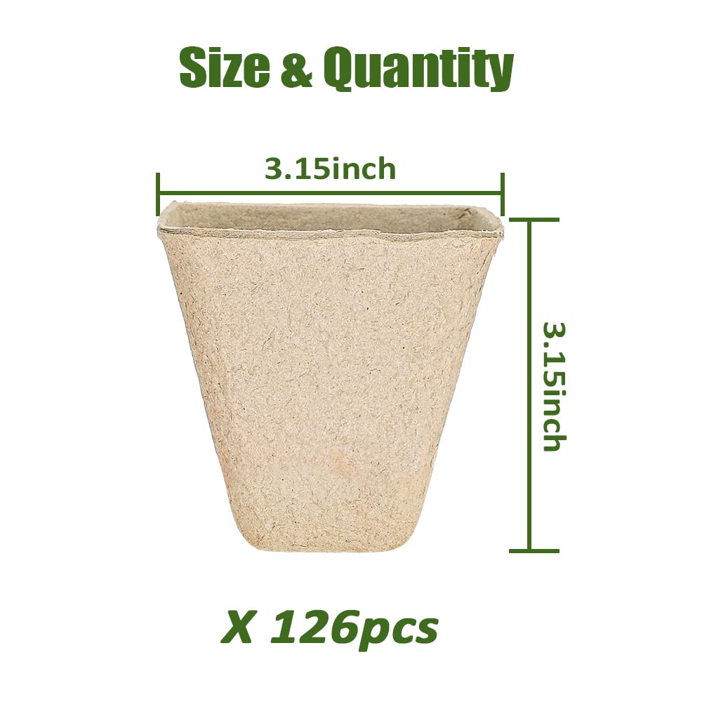 YESIACE 3.15-inch seed starter pots with drainage holes for healthy germination.