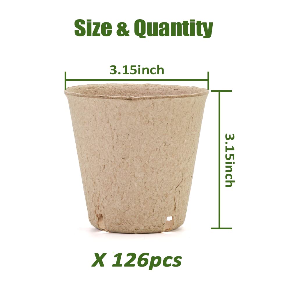 YESIACE biodegradable peat pot with drainage holes supports healthy roots.