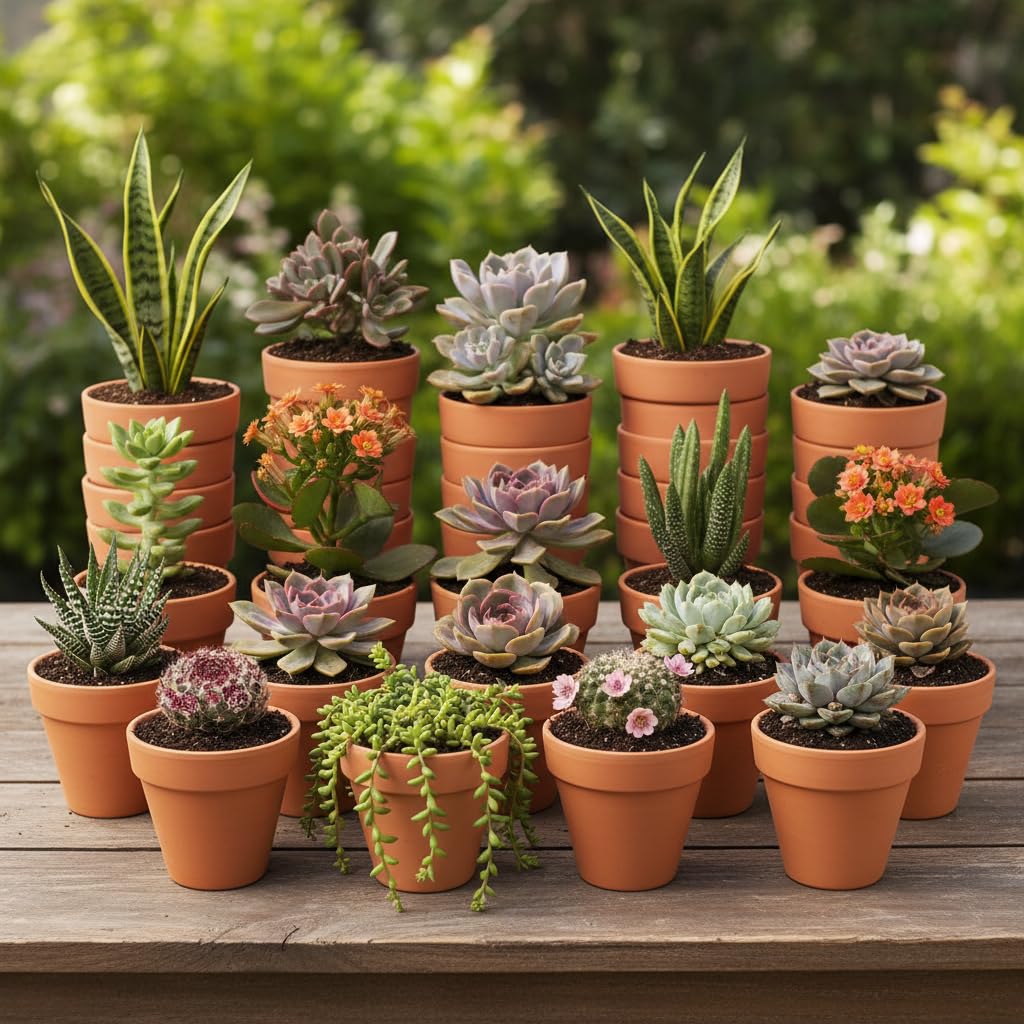 YESIACE compact planters on desk or shelf.