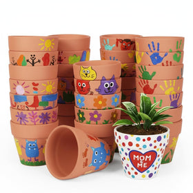 YESIACE DIY-ready pots shown for painting and decorating projects.