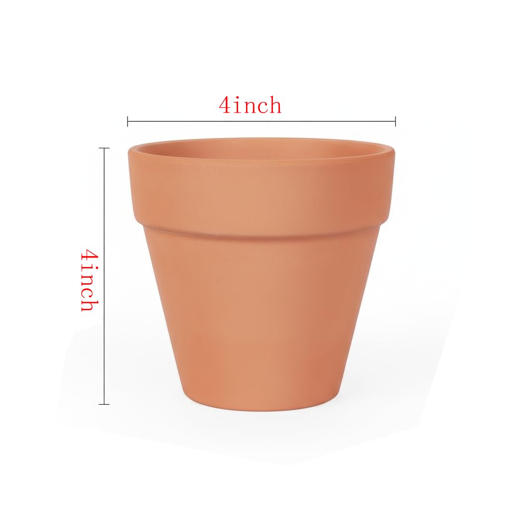YESIACE terracotta pot with drainage hole for healthy roots.