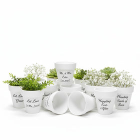 YESIACE white terracotta pot for easy DIY decoration and creative displays.