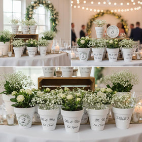 YESIACE white terracotta pot with succulent highlighting simple indoor plant styling.
