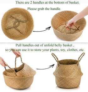 Yesland basket with pot inside view for organized storage.