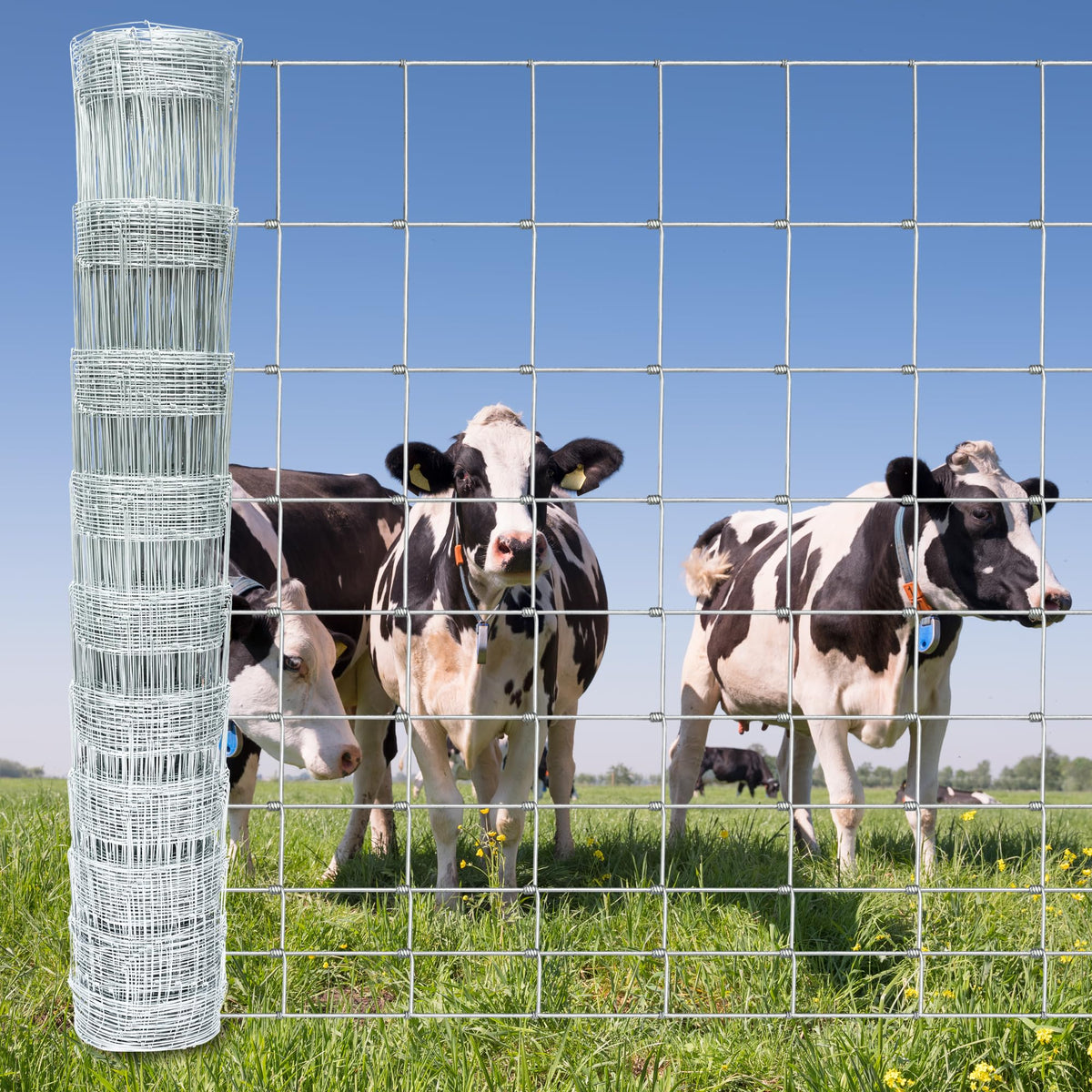 YESON farm fence 4ft-164ft roll in a wide yard for durable containment.