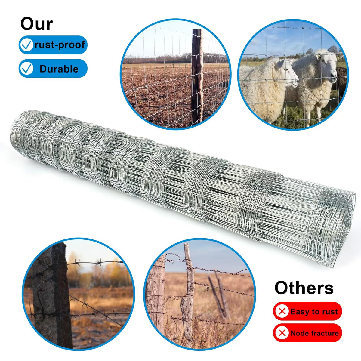 YESON mesh pattern demonstrates bottom-to-top size reduction deterring small animals.