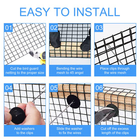 YESON Heavy-duty scissors cutting mesh to fit corners and edges