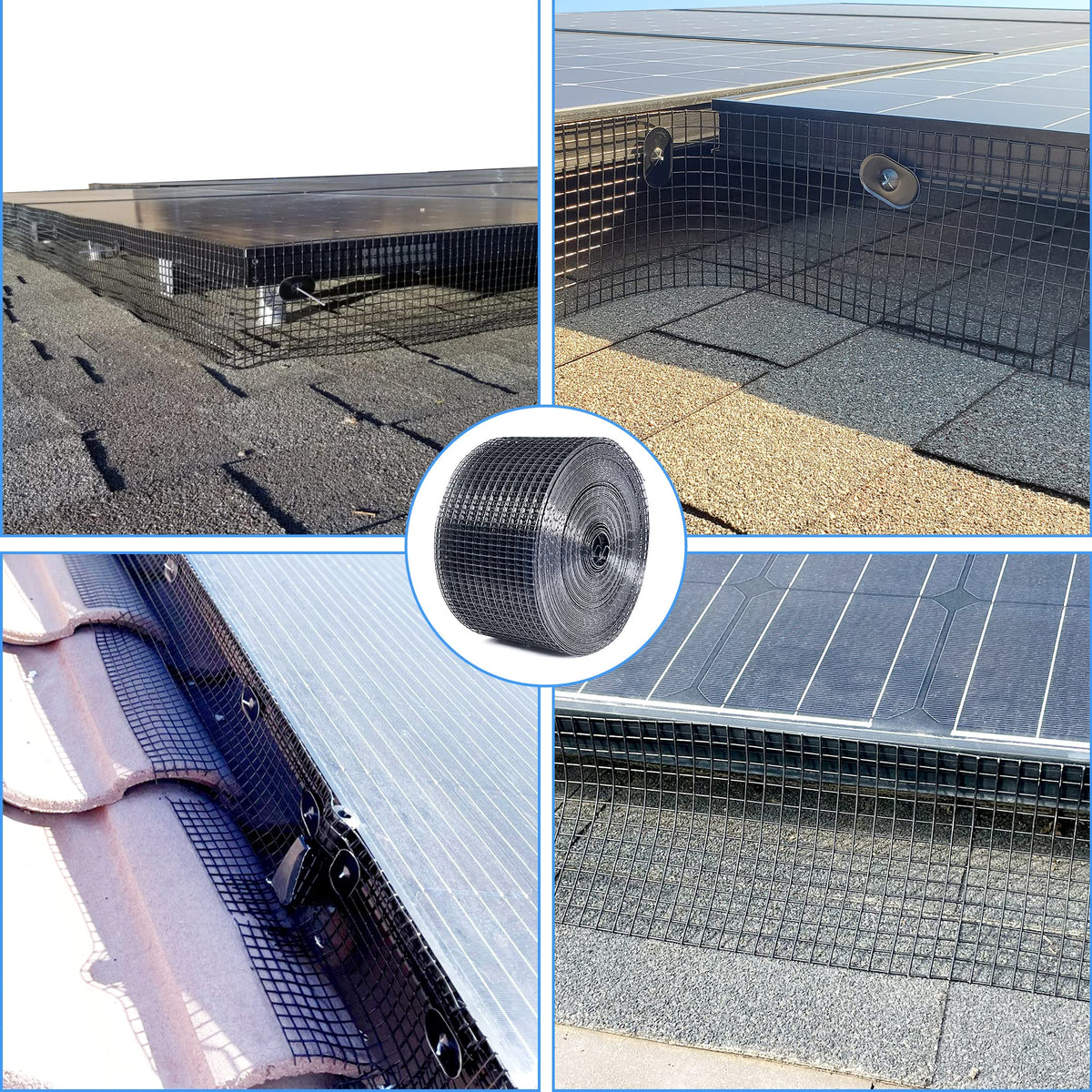 YESON Roof installation scene showing the guard under solar panels