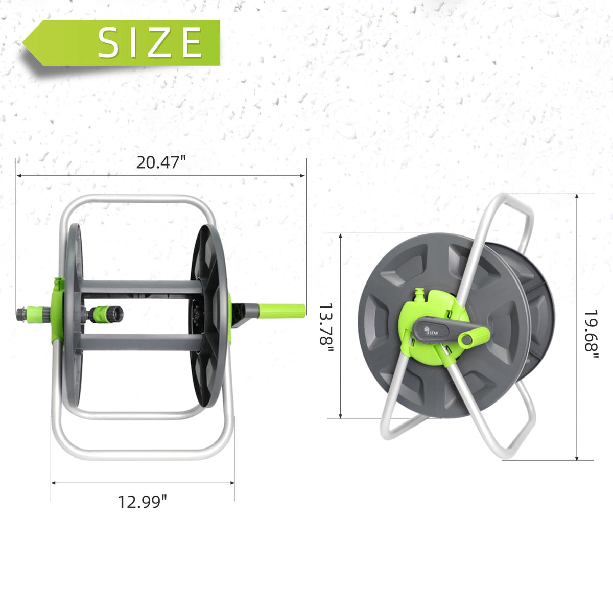 YESTAR durable plastic hose reel is lightweight and simple to store.