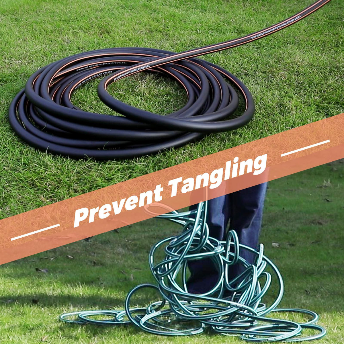 YESTAR garden hose 50ft lightweight design for comfortable carrying.