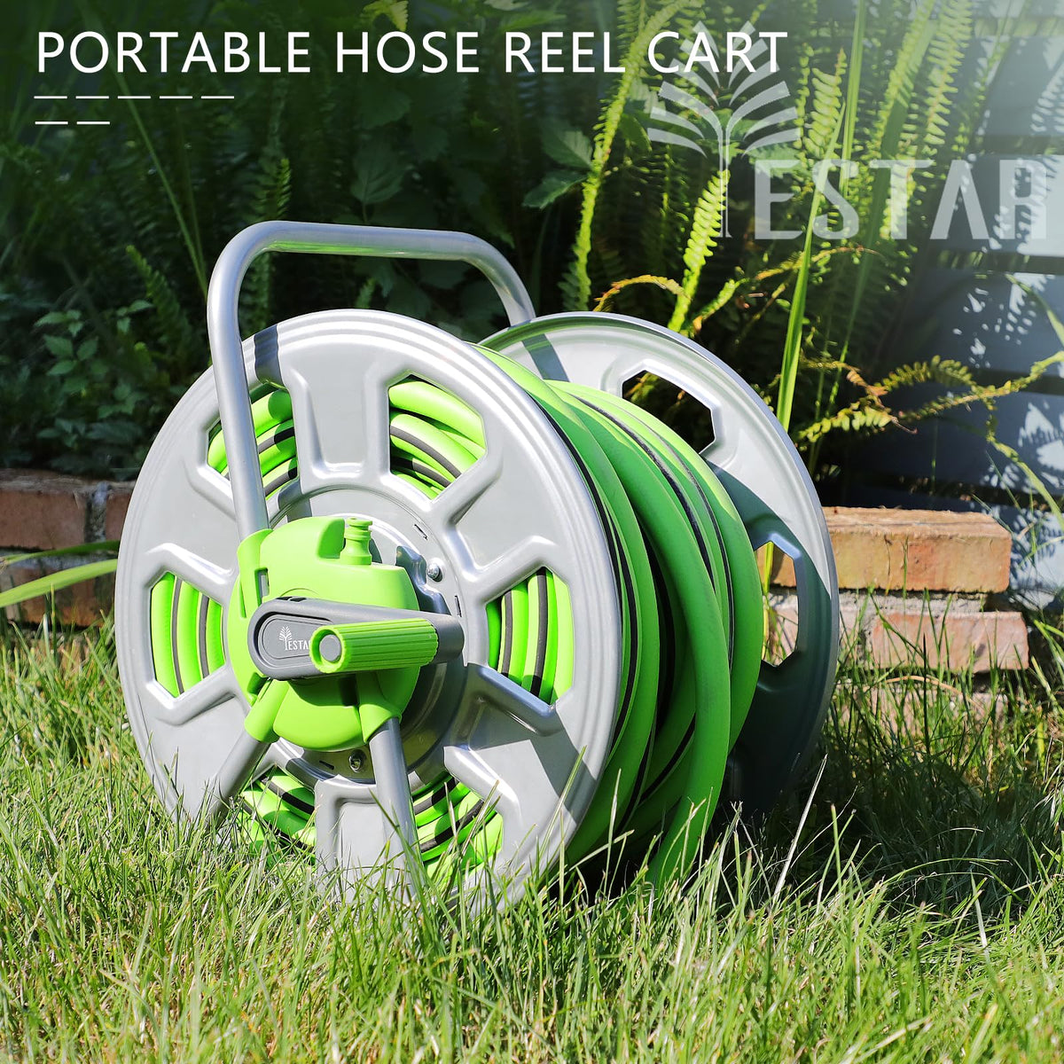 YESTAR hose reel cart portable design enables easy storage and transport.