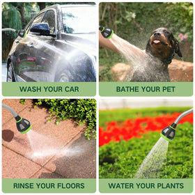 YESTAR watering wand in use for container plants with gentle mist.