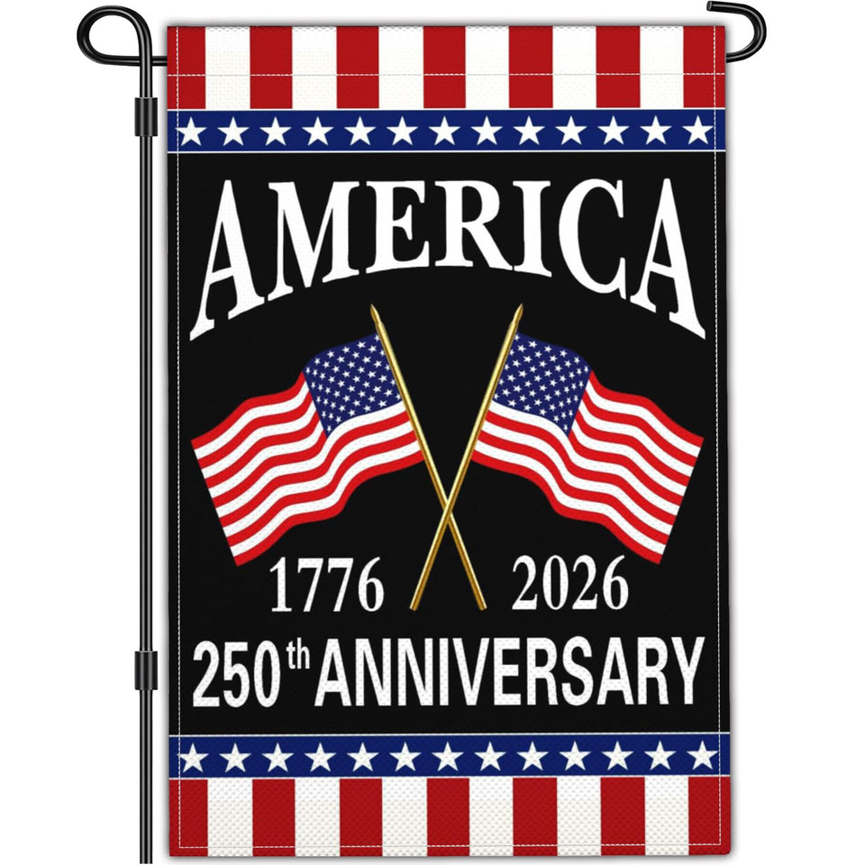 Yesuavt 250-year America garden flag in 12x18 inches for outdoor display