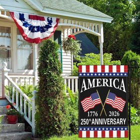 Yesuavt bright colors patriotic garden flag enhancing yard visibility