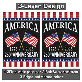 Yesuavt patriotic yard decor flag for terraces and patios