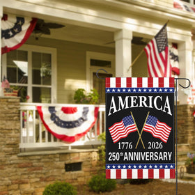Yesuavt USA flag 4th of July banner for festive garden display
