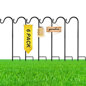 Yetene 15-inch shepherds hook for sturdy outdoor hanging décor.