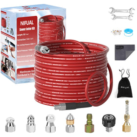 YETIANICAL NIFUAL sewer jetter kit packaging showcases a sturdy, gift-ready box.