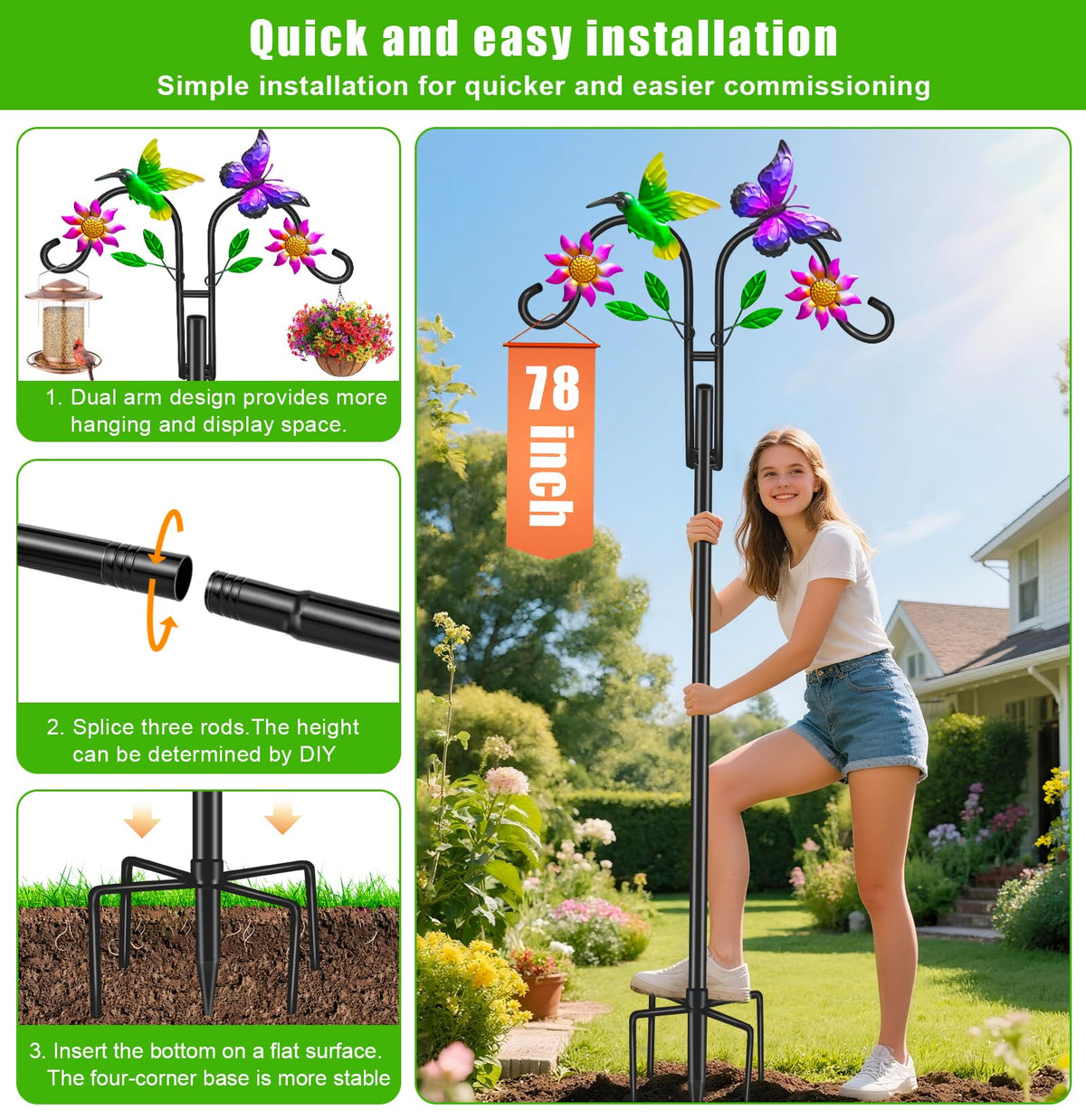 yeuago weather-resistant metal hook endures rain and sun across seasons