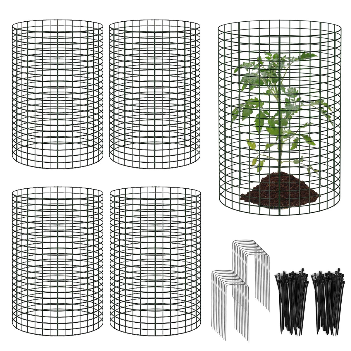 YEXEXINM cylindrical plant protection cage protects seedlings while letting light through