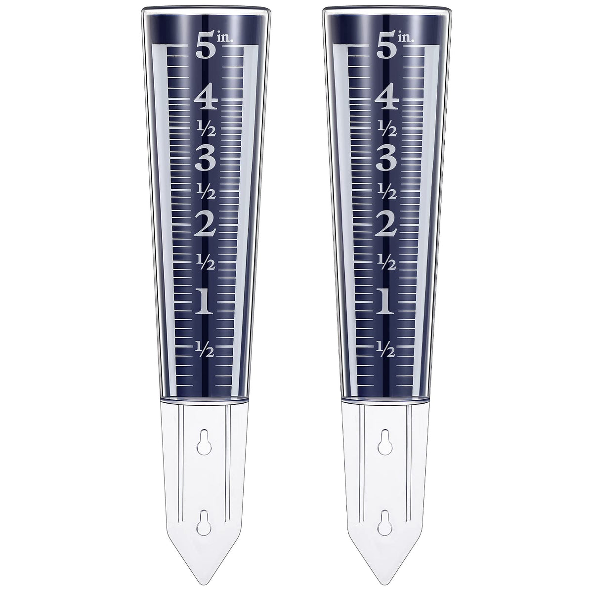 Yexiya rain gauge 2-pack front view for precise garden readings