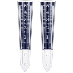 Yexiya rain gauge 2-pack front view for precise garden readings