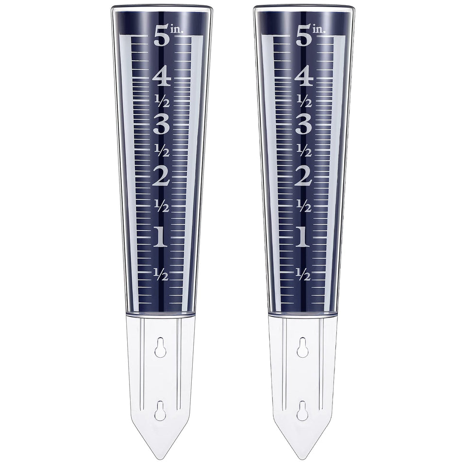 Yexiya rain gauge 2-pack front view for precise garden readings