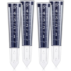 Yexiya rain gauge blue packaging shows four-piece set for easy rain monitoring.