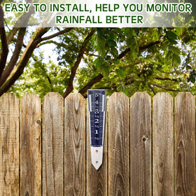 Yexiya rain gauge mounted on fence for outdoor use