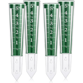 Yexiya rain gauge four-pack with magnified scale for garden readings