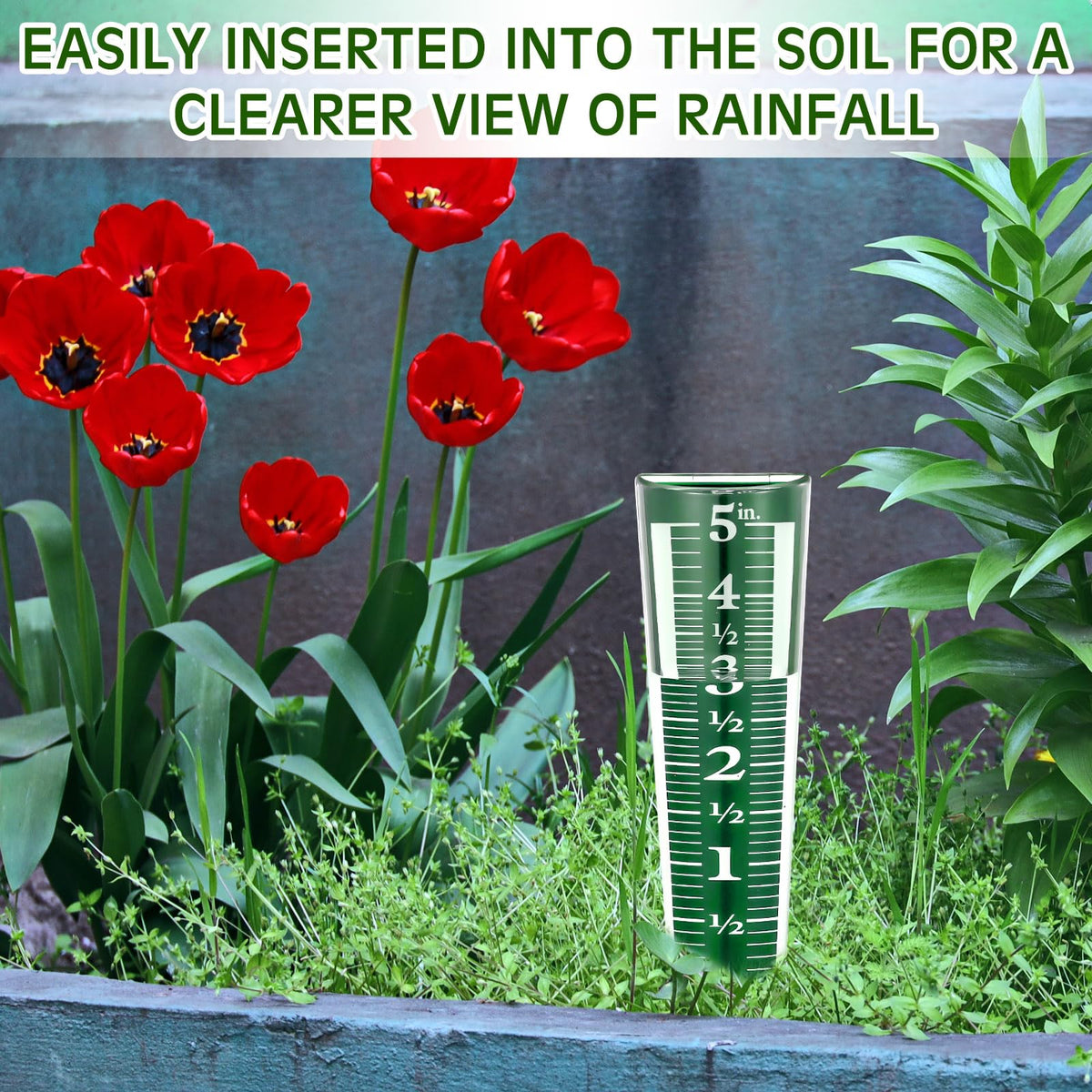 Yexiya rain gauge installed in ground for outdoor use