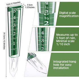 Yexiya magnified-scale rain gauge ideal for precise measurements