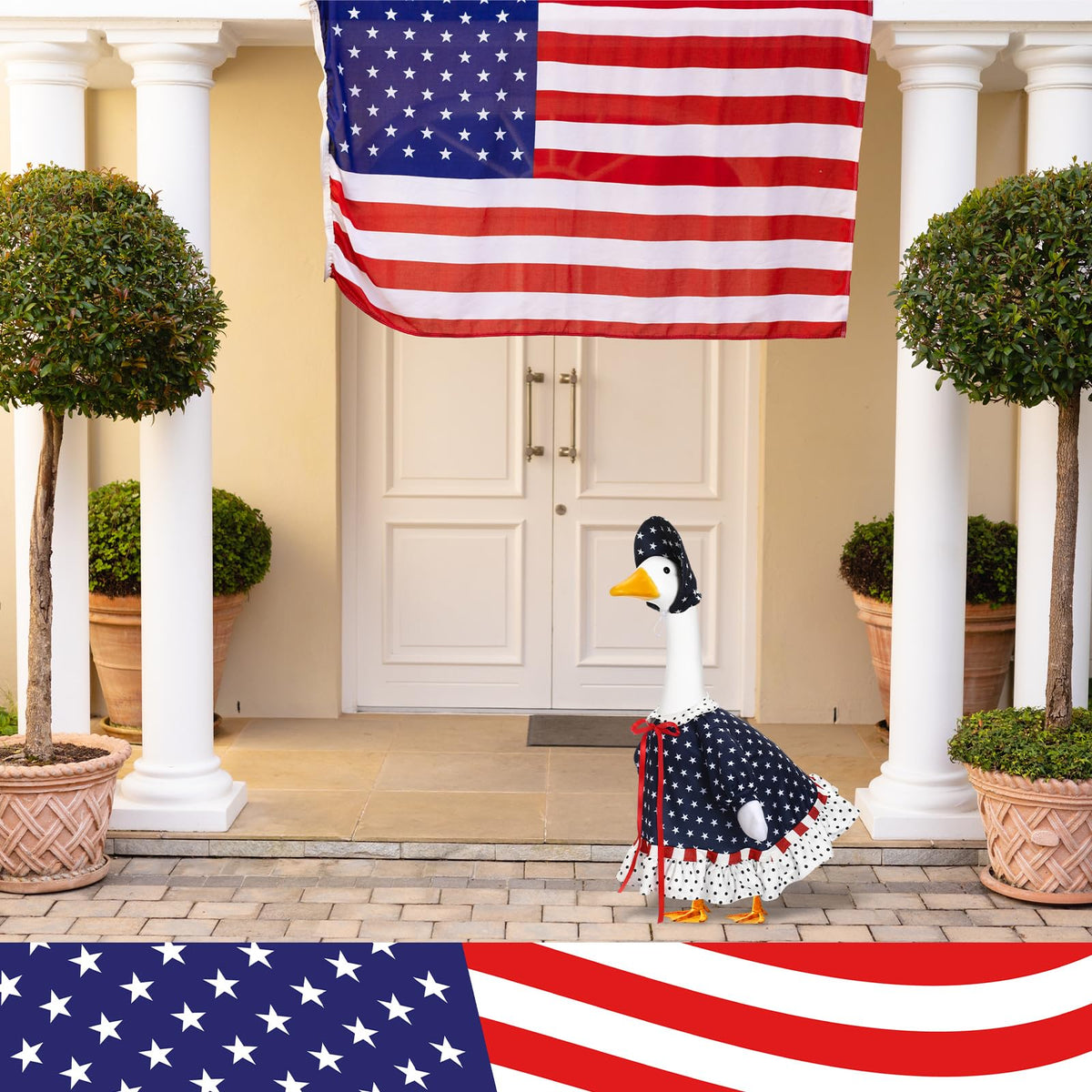 Yeyeplum 23-inch goose costume set with skirt and hat for easy dressing.