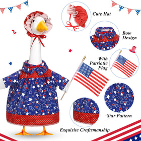 Yeyeplum patriotic goose decor blue star base adds festive charm