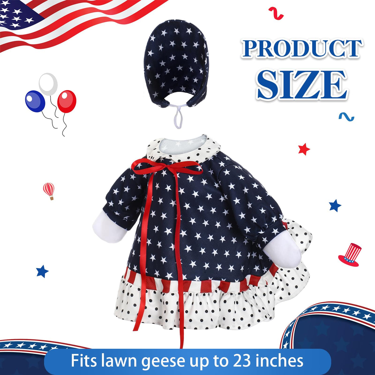 Yeyeplum patriotic straw hat for a goose, adds festive charm.