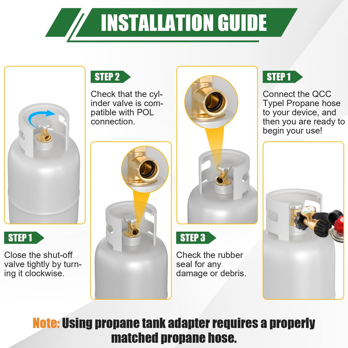 YEYETUO easy installation ensures a secure, leak-free setup.