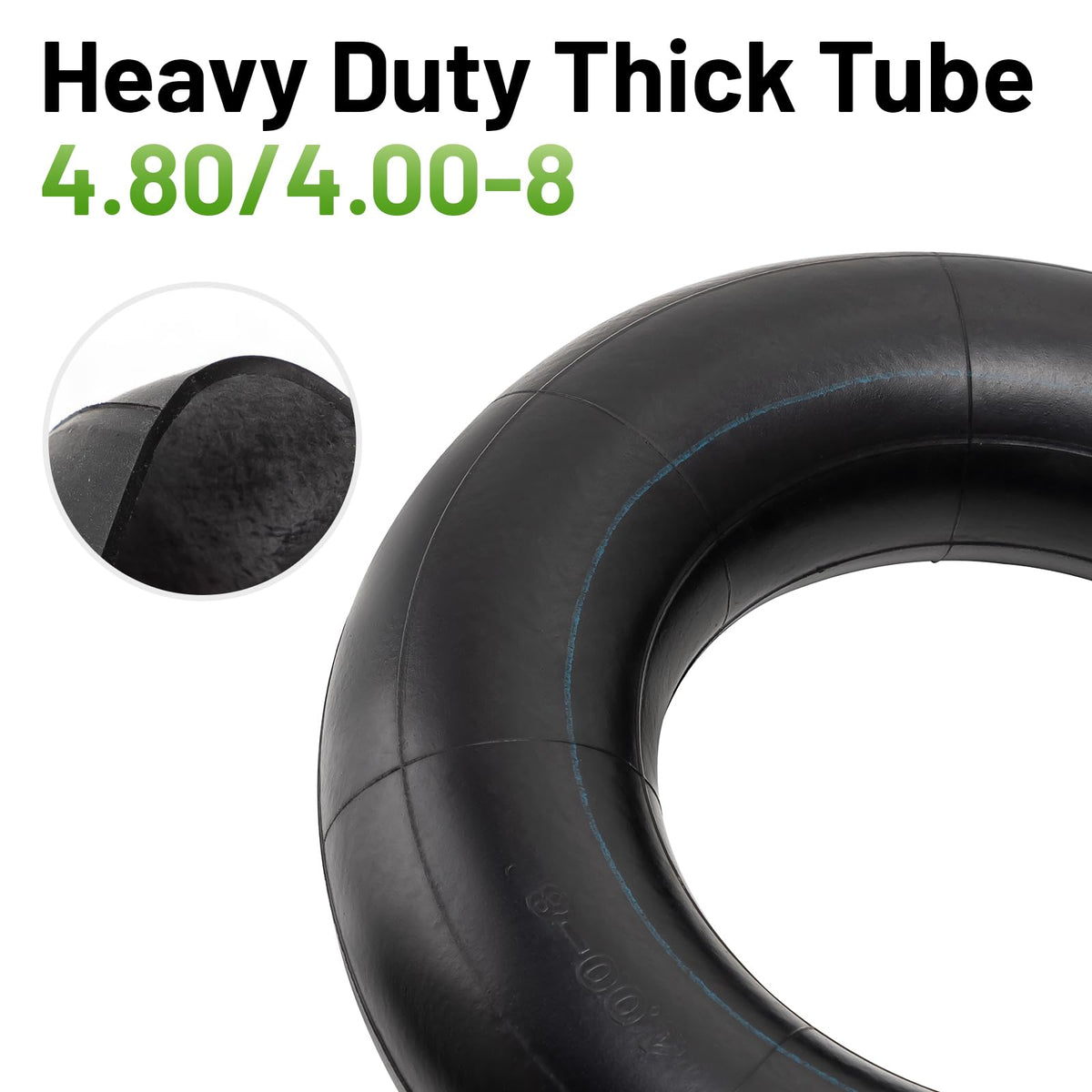 YeYouC inner tube 4-80-8 for wheelbarrows and mowers, ready for reliable inflation.