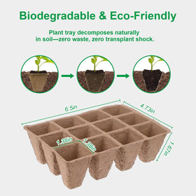YFANITI biodegradable peat material tray promotes eco-friendly gardening and soil-friendly disposal.