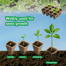 YFANITI easy-separation design lets you cut into peat pots for transplanting.