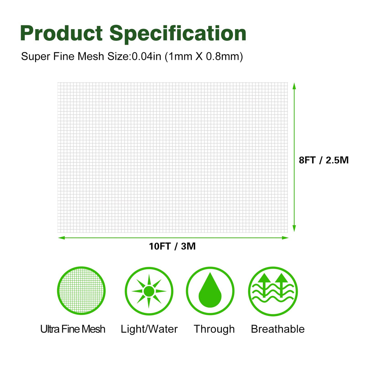 YFFSIDMY breathable netting provides airflow and light for healthy growth