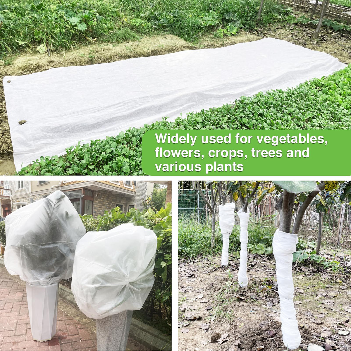 YFFSIDMY secure setup with stakes or hoops keeps the cover in place.