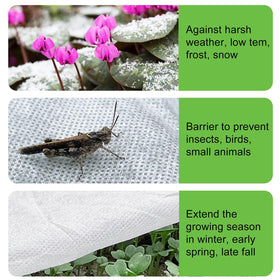 YFFSIDMY UV-stabilized polypropylene fabric allows light and air through for plant safety.