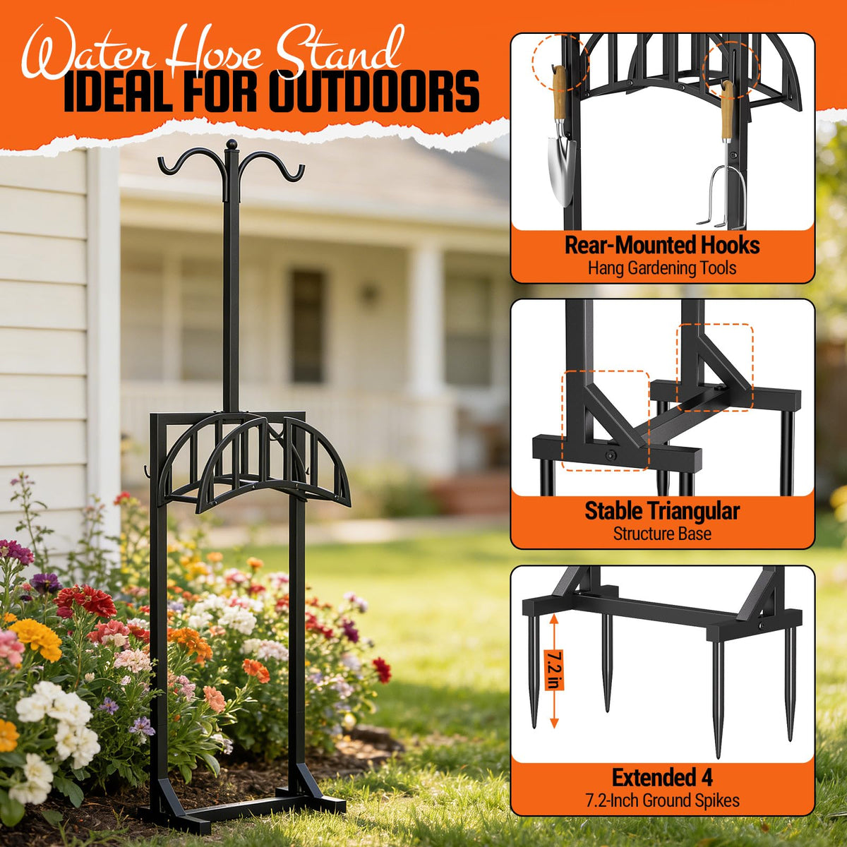YFFSRJDJ ergonomic design offers convenient hose access at a comfortable height
