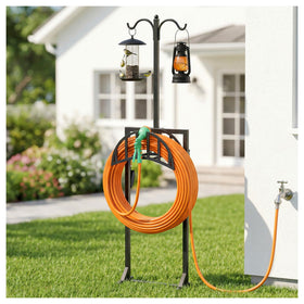 YFFSRJDJ garden hose holder arch keeps hoses neatly coiled for easy access