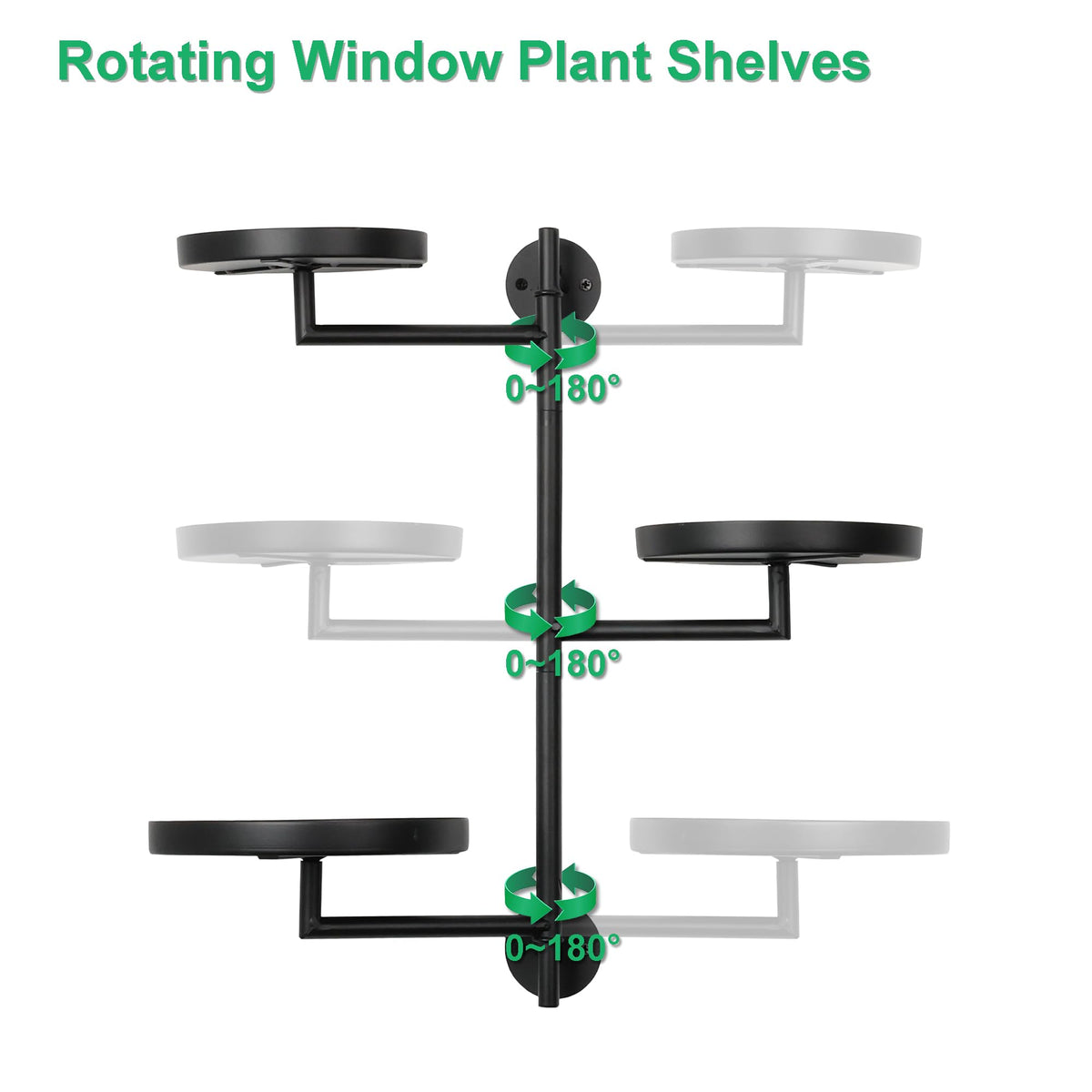 YFFSRJDJ rotating mechanism on window shelf enables sun exposure control.
