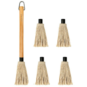 YFWOOD BBQ Mop with long wooden handle for precise sauce application during grilling