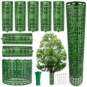 YGAOHF expandable trunk protector wrapping a young sapling for bark protection