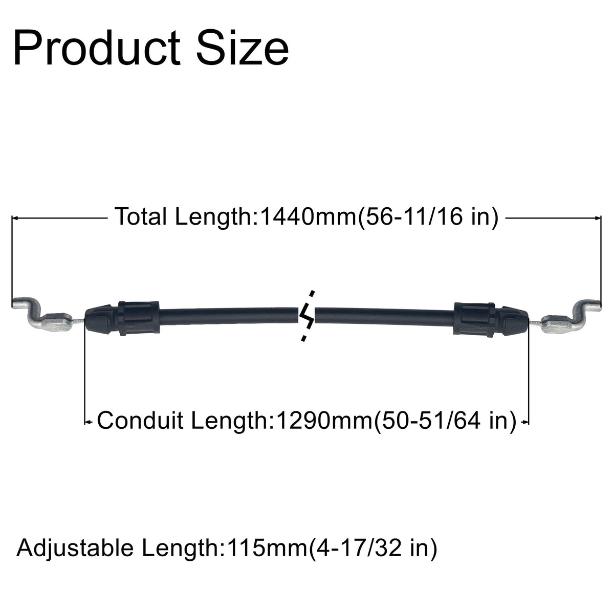 YGQ 946-05107B Z-bend ends for easy installation on compatible mowers