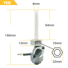 YGQ petcock with 30cm fuel line ready for quick installation